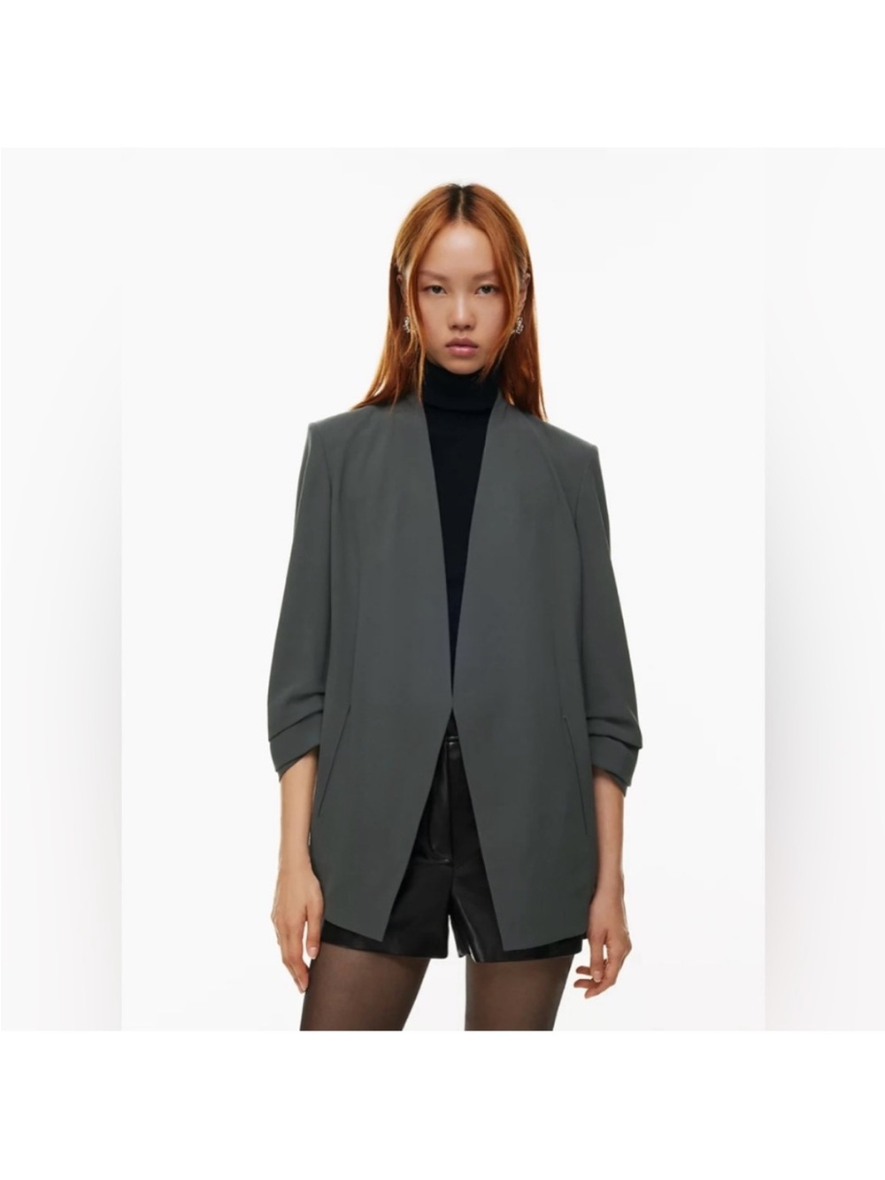 Aritzia Babaton Power Blazer in Elegant Charcoal size 2 NWT NEW